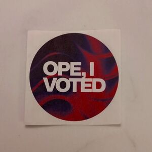 State of Michigan: Ope, I Voted Sticker